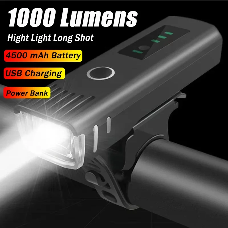 Rechargeable Bicycle Headlight 1000 Lumen - مصباح أمامي للدراجة بقوة 1000 لومن،