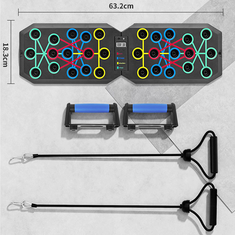 Push Up Board Foldable Multi Function - لوح تمارين قابل للطي مع مؤقت