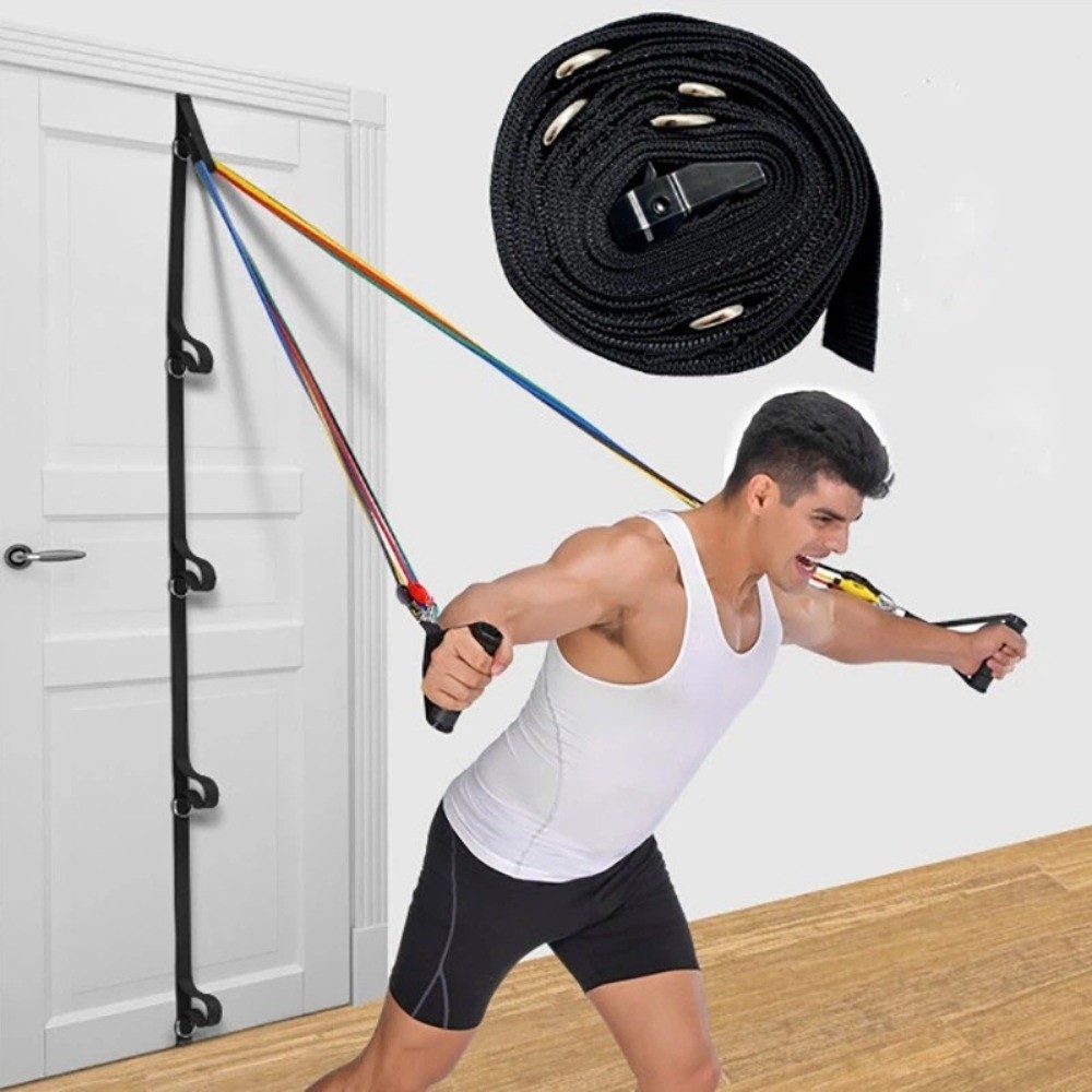 Resistance Bands Set With Handles - حزام تثبيت الباب للتمارين المنزلية بدون
