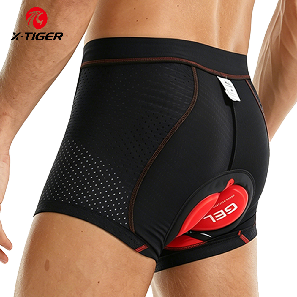 Padded Cycling Shorts 5D Gel - X-Tiger ملابس داخلية لركوب الدراجات Pro