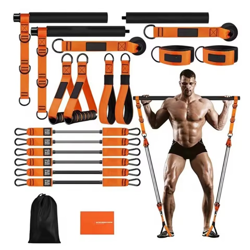 Pilates Bar Kit With Resistance Bands - طقم بار بيلاتيس مع أربطة مقاومة