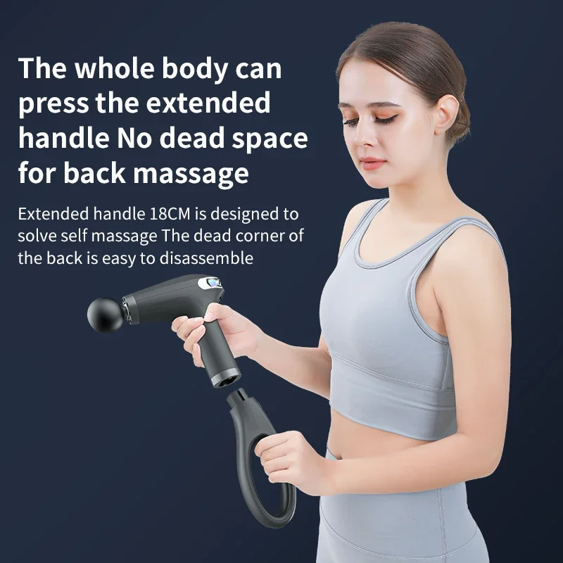 عصا تدليك كهربائية بمقبض ممتد، - مراجعة Electric Massage Gun Deep Tissue وسعره