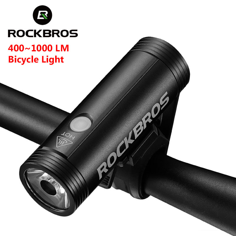 ROCKBROS الدراجة الخفيفة الجبه - مراجعة Rechargeable Bicycle Headlight 1000 Lumen وسعره