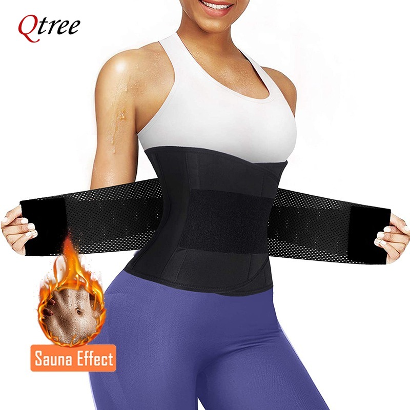 Qtree الساخن النيوبرين مدرب خص - مراجعة Sweat Waist Trainer Belt Neoprene وسعره