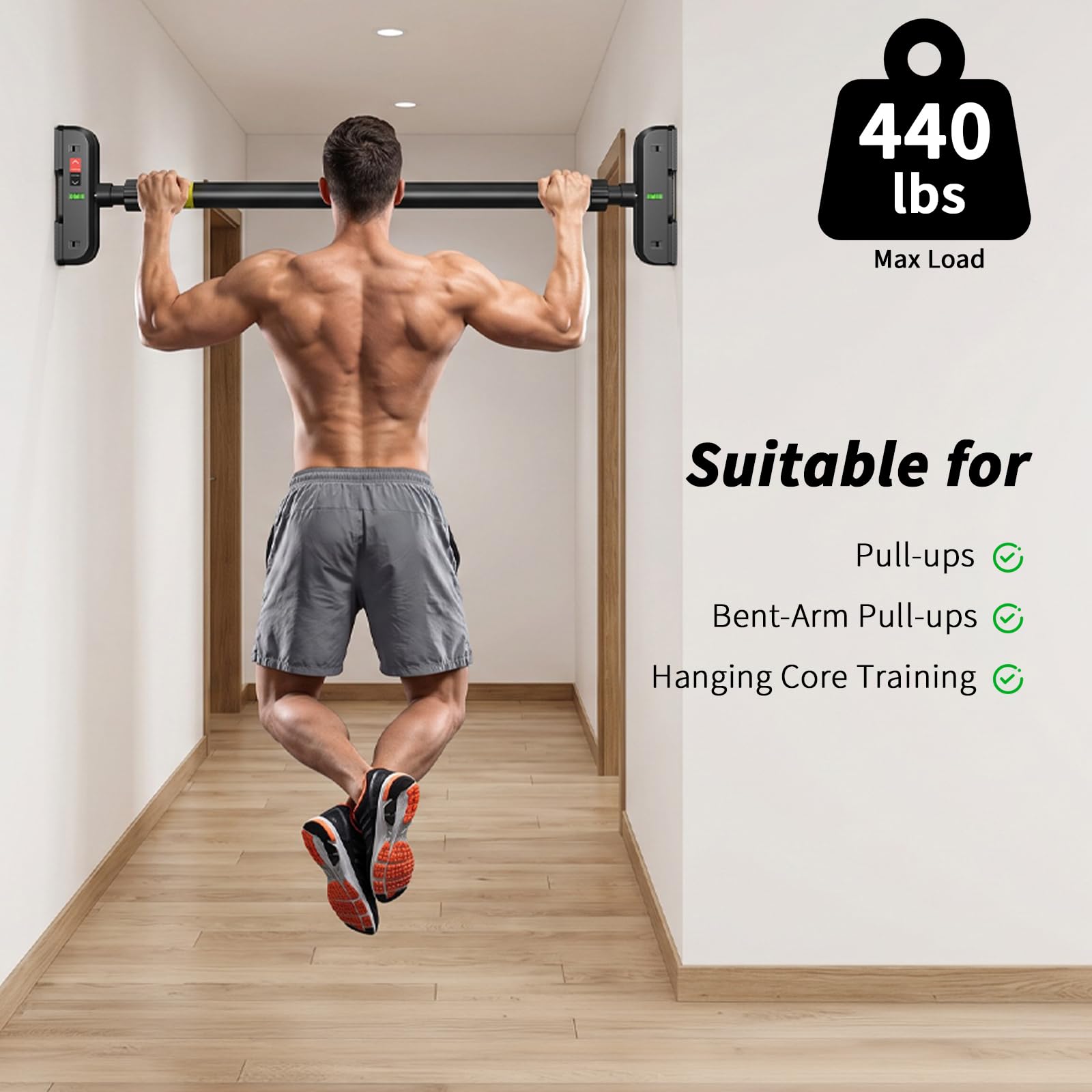 عارضة تمارين للباب، عارضة رفع  - مراجعة Door Pull Up Bar No Screw وسعره
