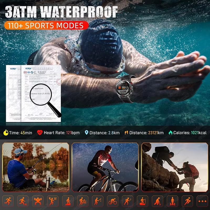ساعة ذكية عسكرية بسعة 540 مللي - مراجعة Resistance Bands Set With Handles وسعره