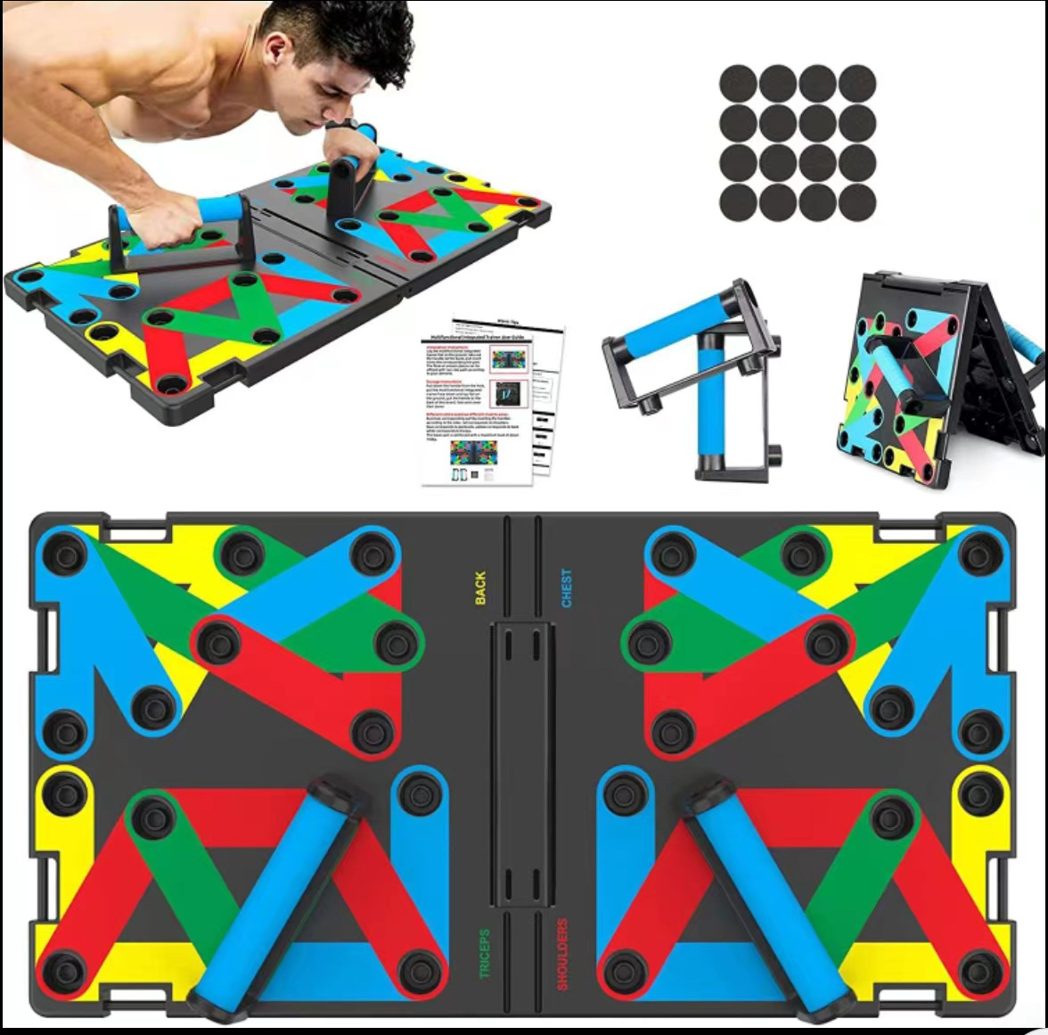 متعددة الوظائف قابلة للطي دفع  - مراجعة Push Up Board Foldable Multi Function وسعره