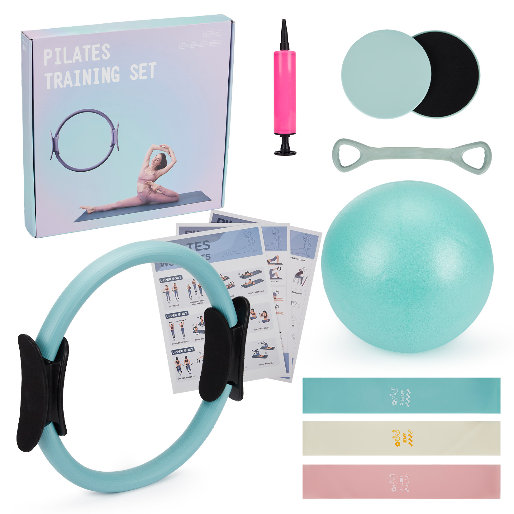 مجموعة تدريب البيلاتس، حلقة بي - مراجعة Pilates Bar Kit With Resistance Bands وسعره